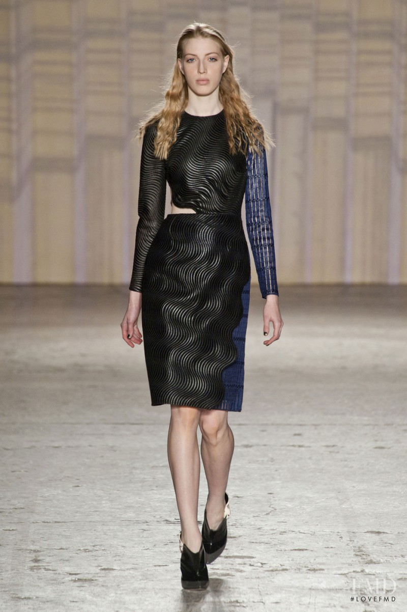 Chiara Mazzoleni featured in  the Marco de Vincenzo fashion show for Autumn/Winter 2014