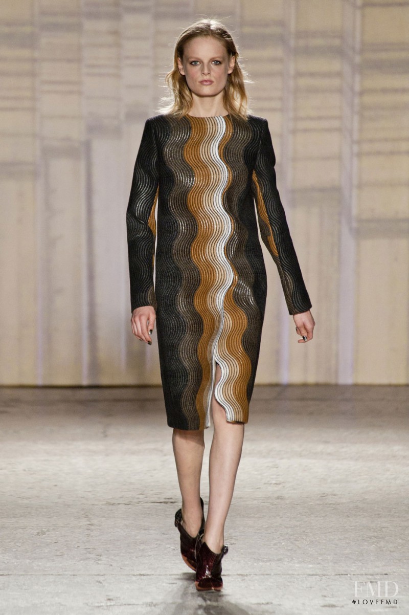 Hanne Gaby Odiele featured in  the Marco de Vincenzo fashion show for Autumn/Winter 2014