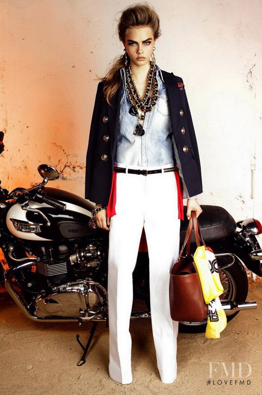 Cara Delevingne featured in  the DSquared2 lookbook for Resort 2013