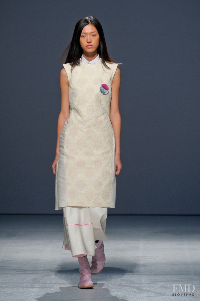 Tian Yi featured in  the Aganovich fashion show for Spring/Summer 2013