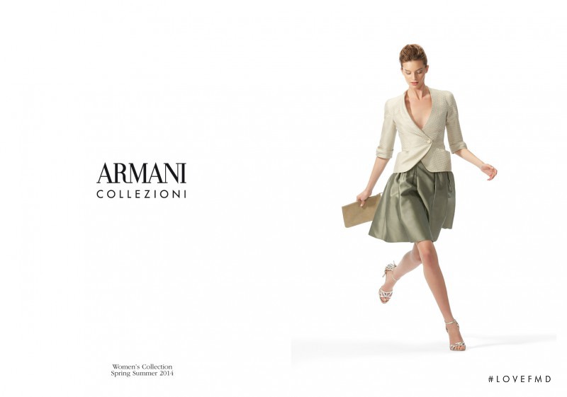 Cristina Mantas featured in  the Armani Collezioni lookbook for Spring/Summer 2014