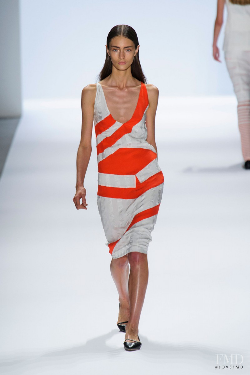Marine Deleeuw featured in  the Richard Chai fashion show for Spring/Summer 2014