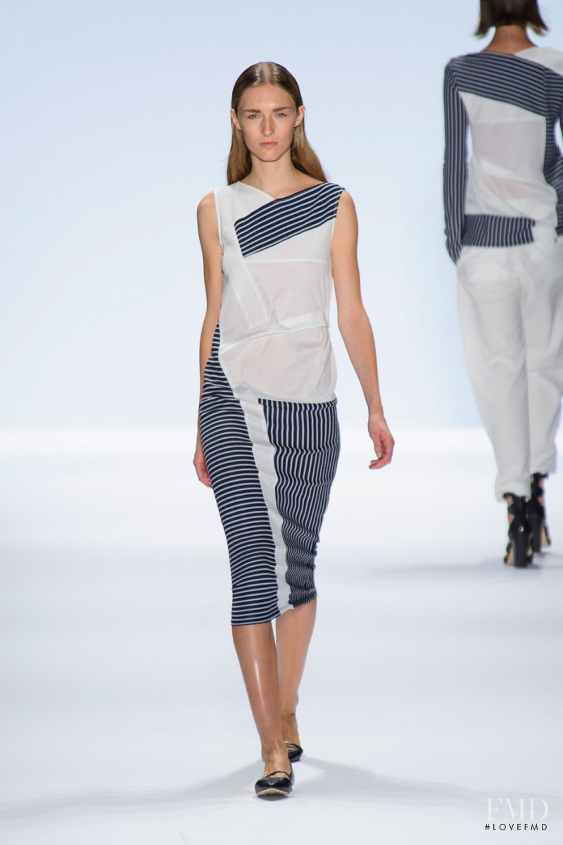 Manuela Frey featured in  the Richard Chai fashion show for Spring/Summer 2014