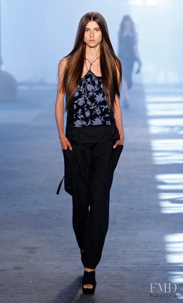 Isaac Lindsay featured in  the Jen Kao fashion show for Spring/Summer 2014