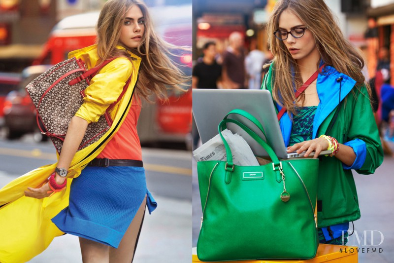 Cara Delevingne featured in  the DKNY advertisement for Spring/Summer 2013