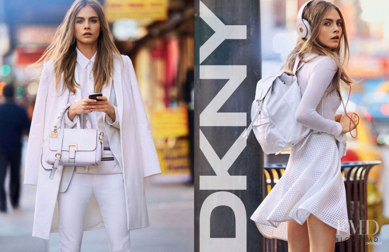 Cara Delevingne featured in  the DKNY advertisement for Spring/Summer 2013