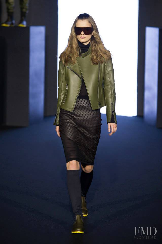 Emily Astrup featured in  the Dirk Bikkembergs fashion show for Autumn/Winter 2014