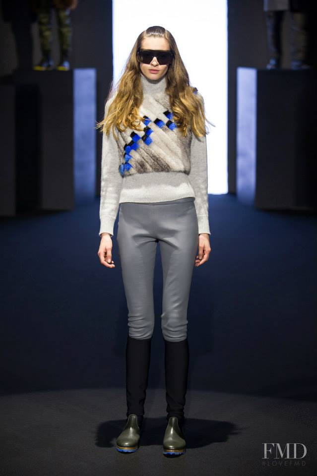 Cristina Mantas featured in  the Dirk Bikkembergs fashion show for Autumn/Winter 2014