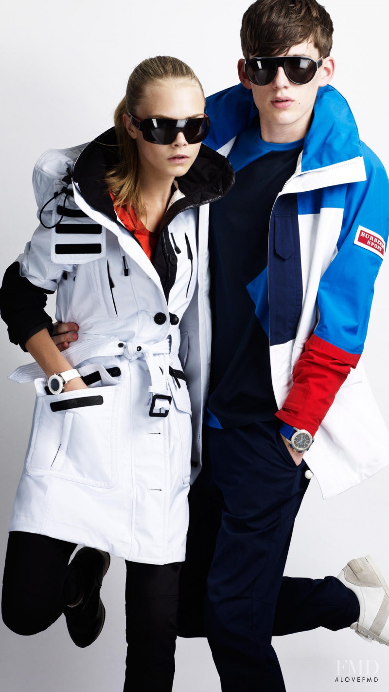 Cara Delevingne featured in  the Burberry Sport advertisement for Winter 2012