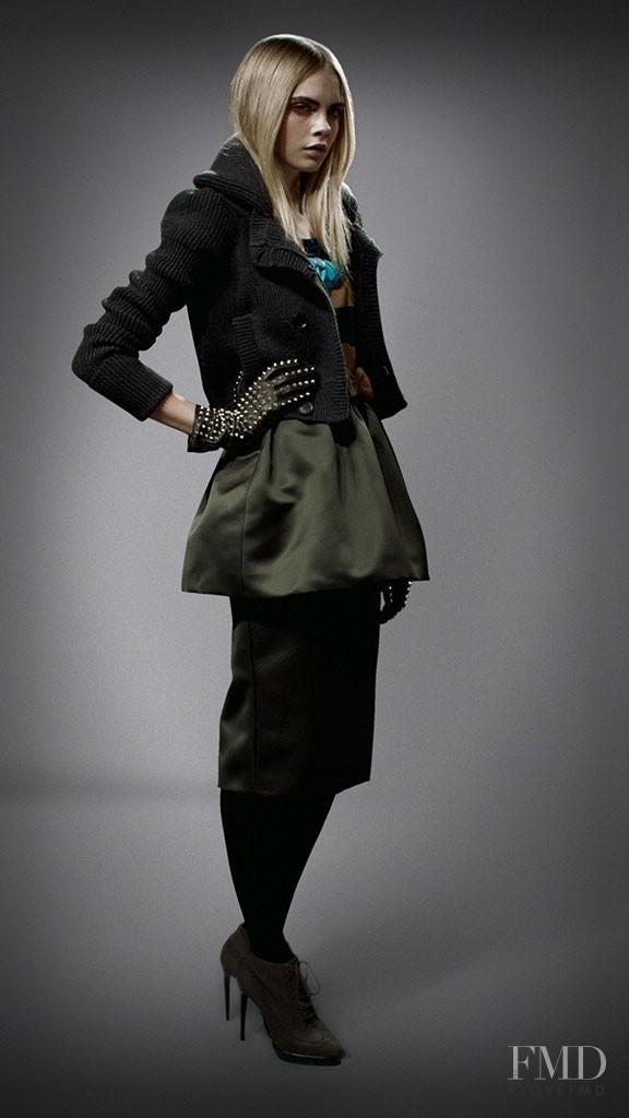 Cara Delevingne featured in  the Burberry lookbook for Autumn/Winter 2012