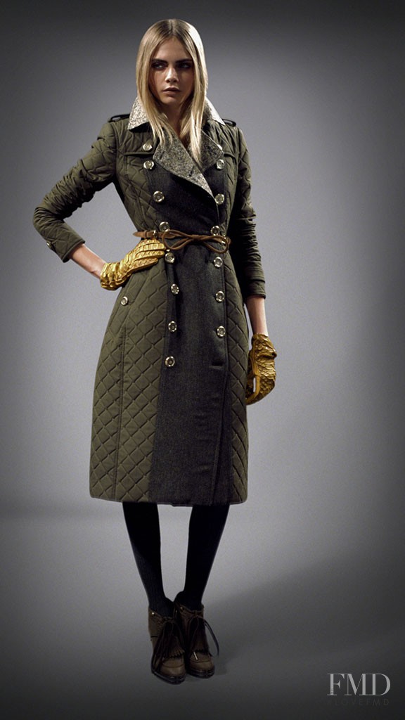 Cara Delevingne featured in  the Burberry lookbook for Autumn/Winter 2012