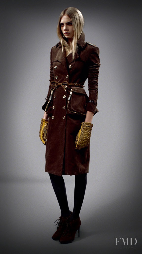 Cara Delevingne featured in  the Burberry lookbook for Autumn/Winter 2012