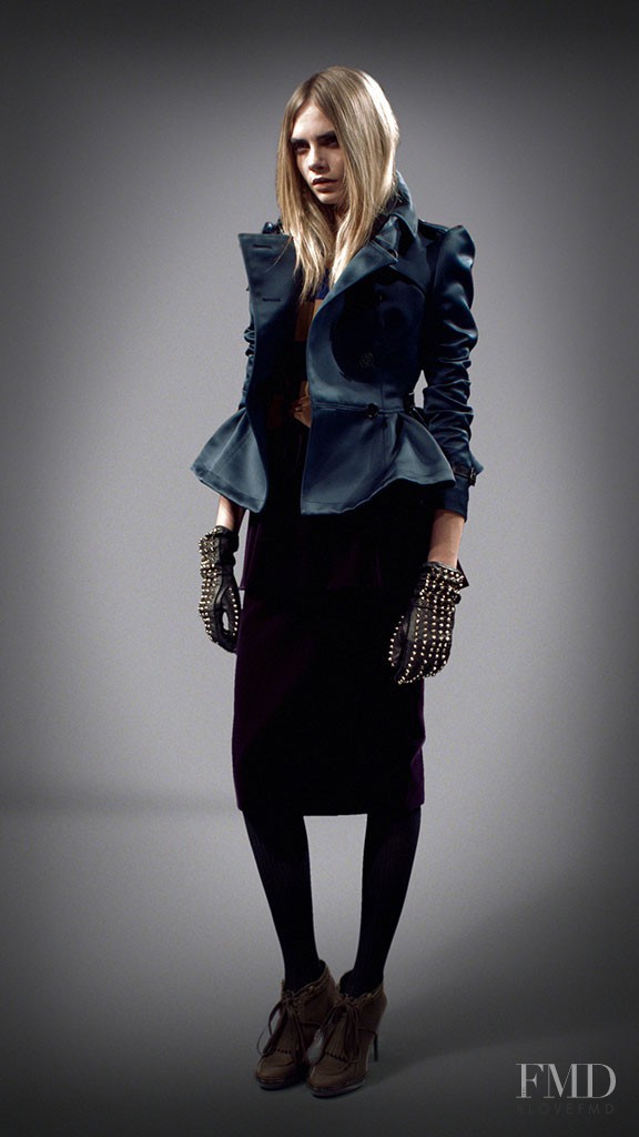 Cara Delevingne featured in  the Burberry lookbook for Autumn/Winter 2012