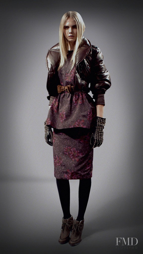 Cara Delevingne featured in  the Burberry lookbook for Autumn/Winter 2012