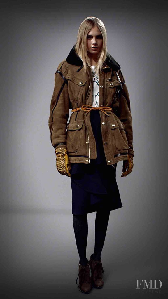 Cara Delevingne featured in  the Burberry lookbook for Autumn/Winter 2012