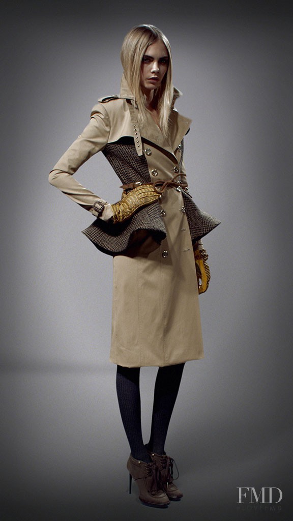 Cara Delevingne featured in  the Burberry lookbook for Autumn/Winter 2012