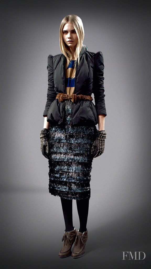 Cara Delevingne featured in  the Burberry lookbook for Autumn/Winter 2012