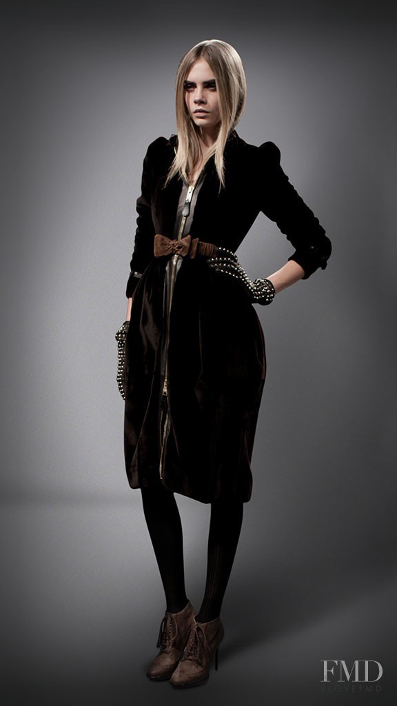 Cara Delevingne featured in  the Burberry lookbook for Autumn/Winter 2012