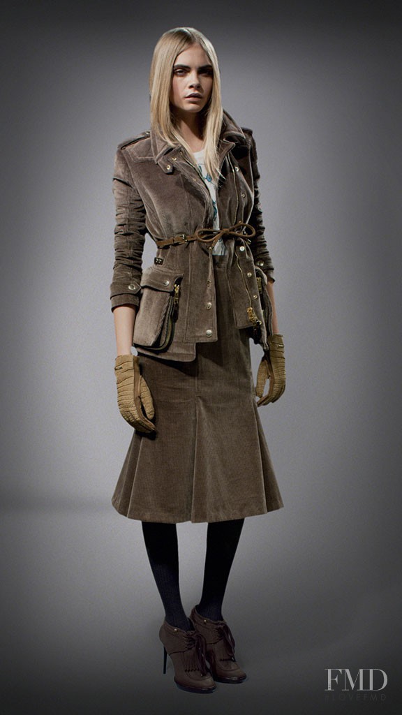 Cara Delevingne featured in  the Burberry lookbook for Autumn/Winter 2012