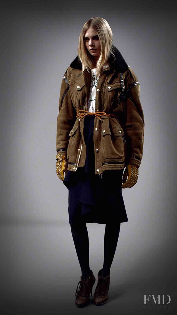 Cara Delevingne featured in  the Burberry lookbook for Autumn/Winter 2012