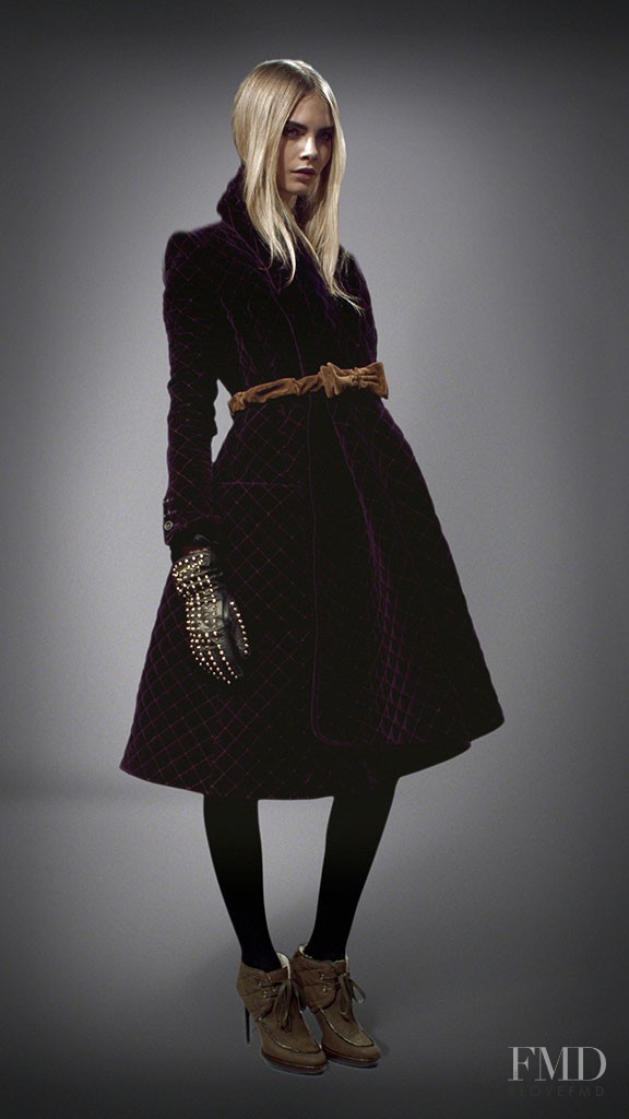 Cara Delevingne featured in  the Burberry lookbook for Autumn/Winter 2012