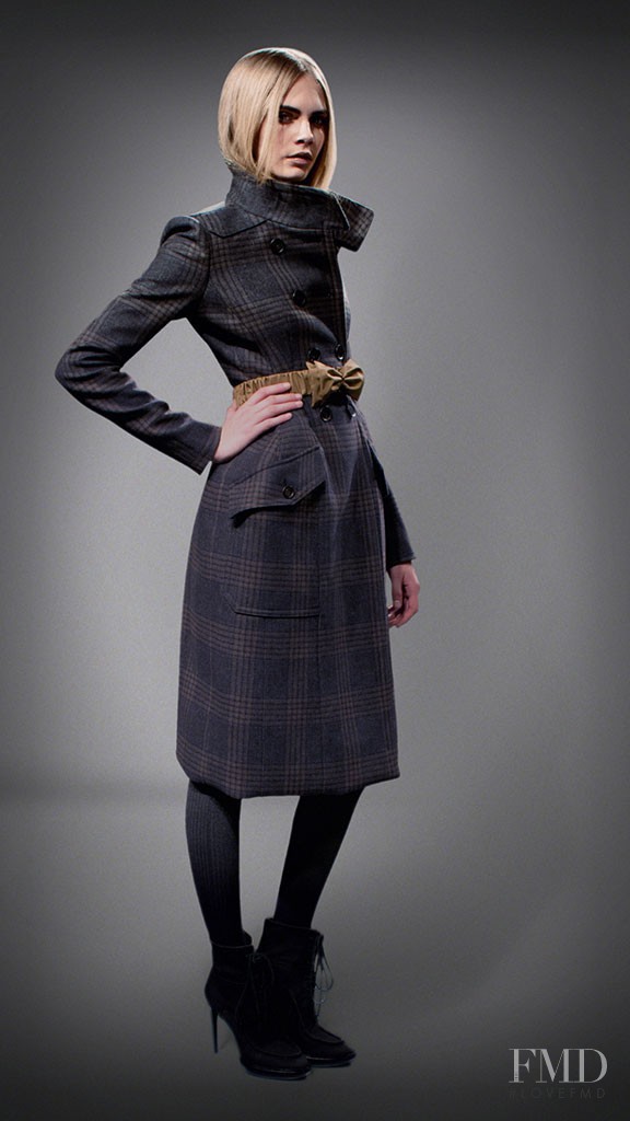 Cara Delevingne featured in  the Burberry lookbook for Autumn/Winter 2012