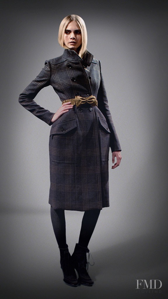 Cara Delevingne featured in  the Burberry lookbook for Autumn/Winter 2012