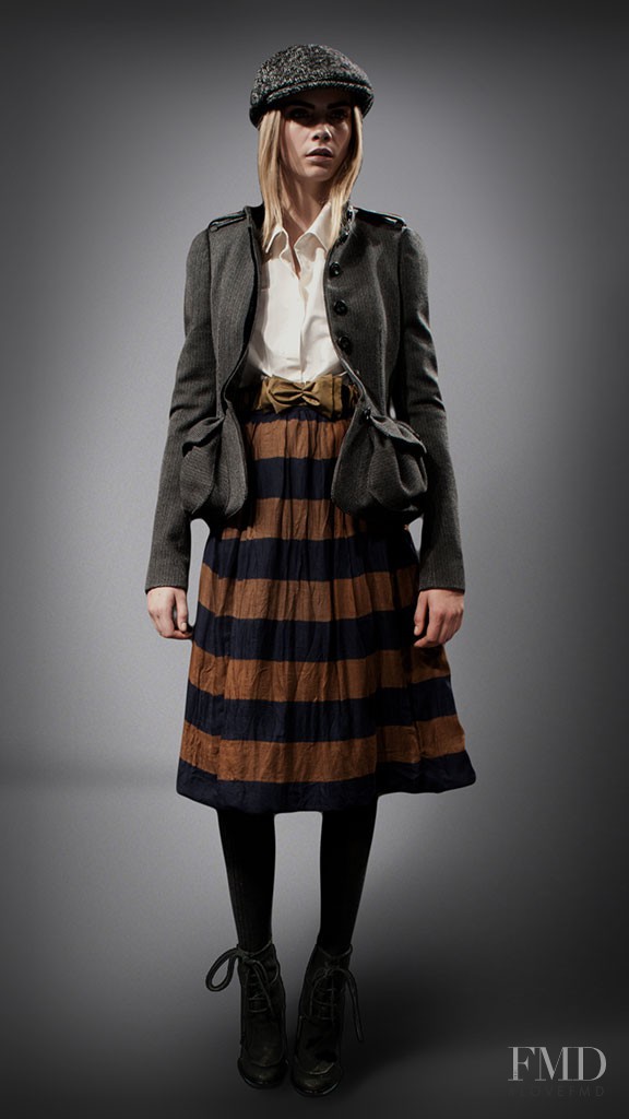 Cara Delevingne featured in  the Burberry lookbook for Autumn/Winter 2012