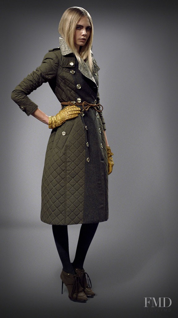 Cara Delevingne featured in  the Burberry lookbook for Autumn/Winter 2012