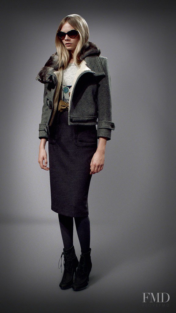 Cara Delevingne featured in  the Burberry lookbook for Autumn/Winter 2012