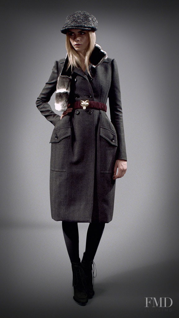 Cara Delevingne featured in  the Burberry lookbook for Autumn/Winter 2012