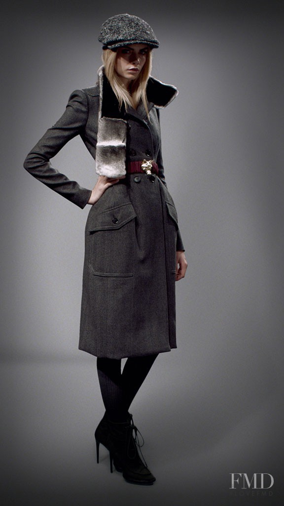 Cara Delevingne featured in  the Burberry lookbook for Autumn/Winter 2012