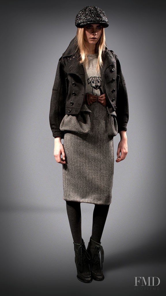 Cara Delevingne featured in  the Burberry lookbook for Autumn/Winter 2012