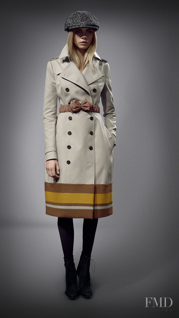 Cara Delevingne featured in  the Burberry lookbook for Autumn/Winter 2012