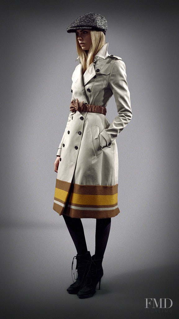 Cara Delevingne featured in  the Burberry lookbook for Autumn/Winter 2012