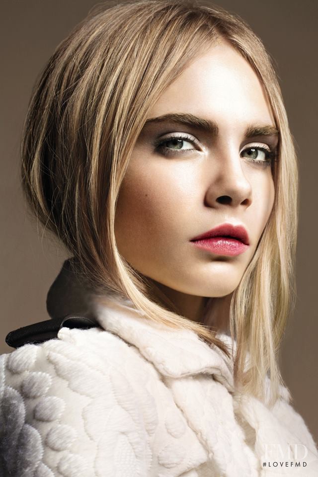 Cara Delevingne featured in  the Burberry Beauty advertisement for Autumn/Winter 2012