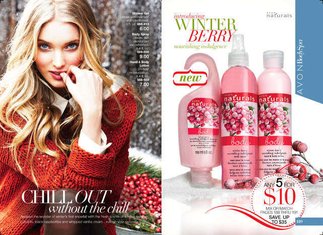 Elsa Hosk featured in  the AVON Brazil catalogue for Winter 2013