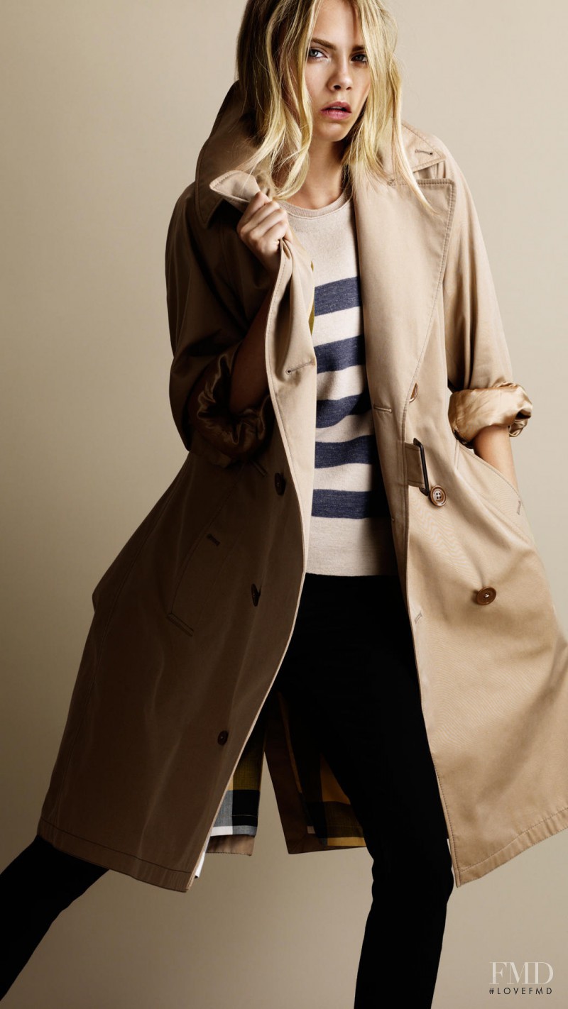 Cara Delevingne featured in  the Burberry lookbook for Spring/Summer 2012