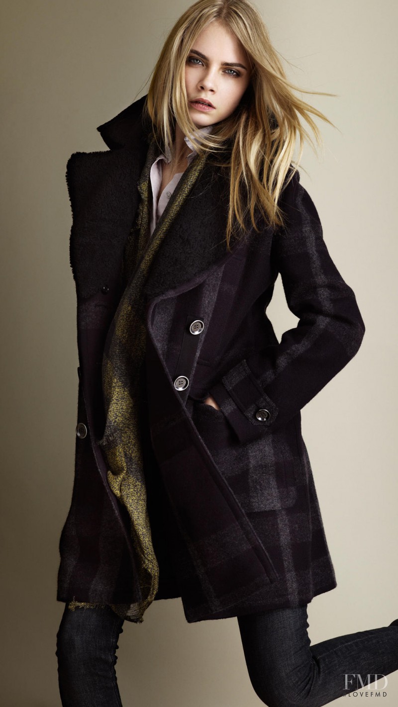 Cara Delevingne featured in  the Burberry lookbook for Spring/Summer 2012