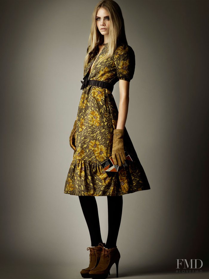 Cara Delevingne featured in  the Burberry Prorsum lookbook for Pre-Fall 2012