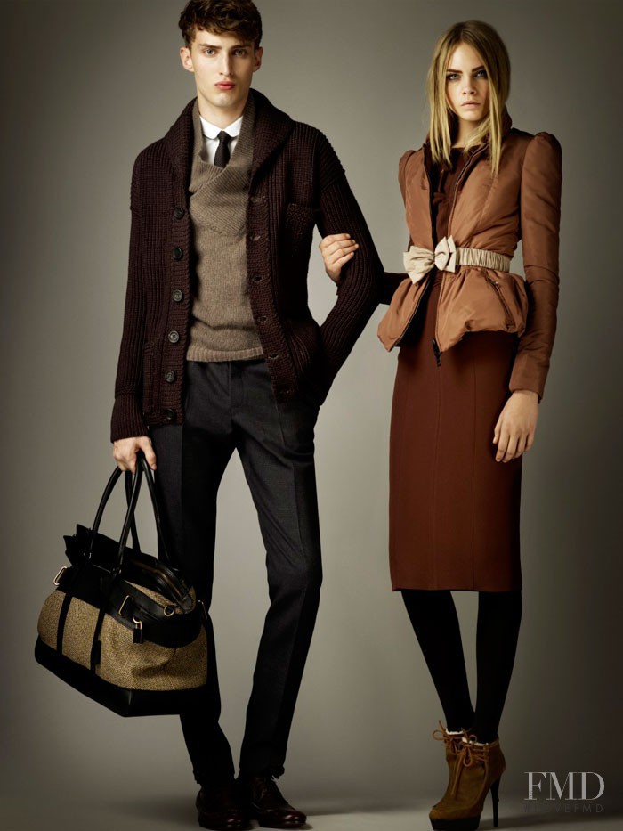 Cara Delevingne featured in  the Burberry Prorsum lookbook for Pre-Fall 2012