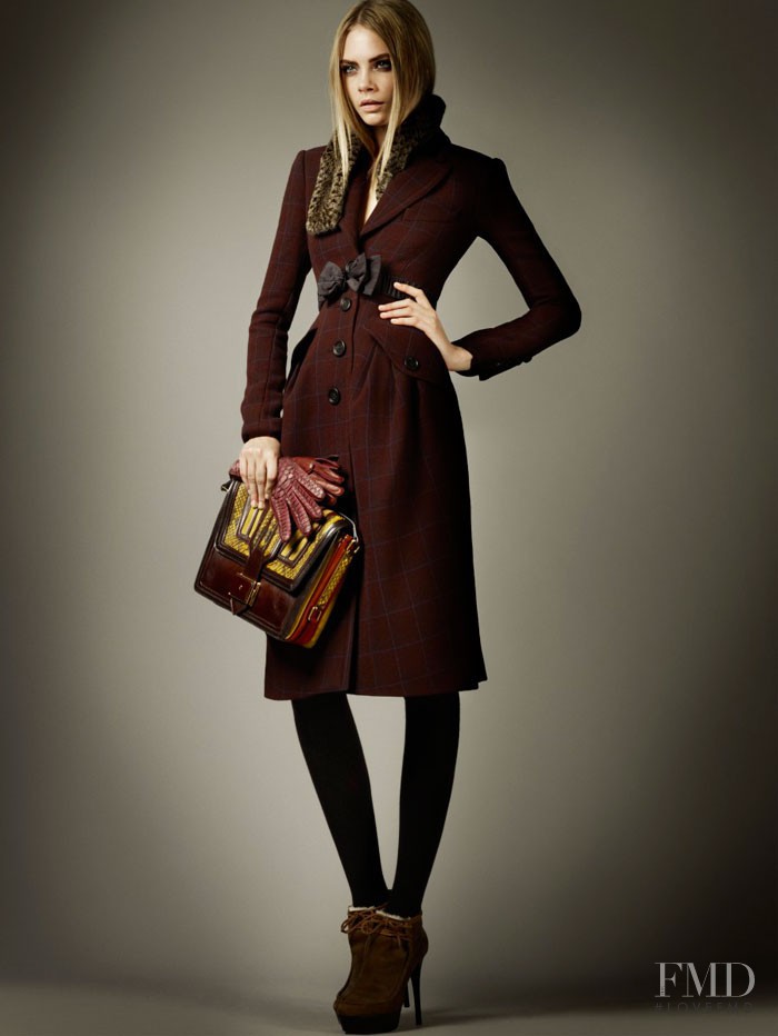 Cara Delevingne featured in  the Burberry Prorsum lookbook for Pre-Fall 2012