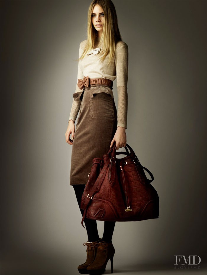 Cara Delevingne featured in  the Burberry Prorsum lookbook for Pre-Fall 2012