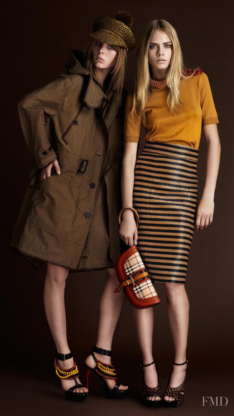 Cara Delevingne featured in  the Burberry Prorsum lookbook for Spring/Summer 2012