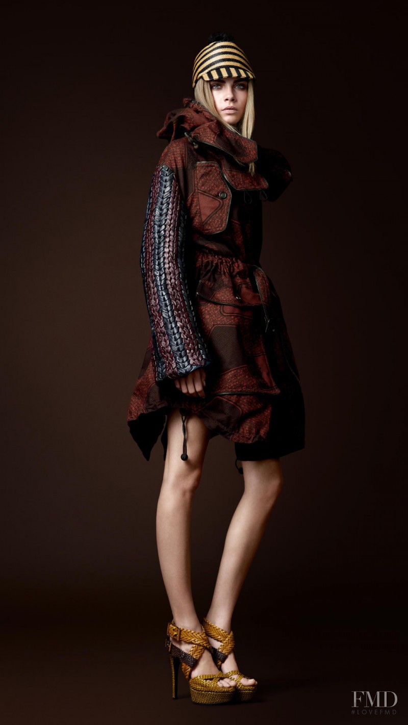 Cara Delevingne featured in  the Burberry Prorsum lookbook for Spring/Summer 2012