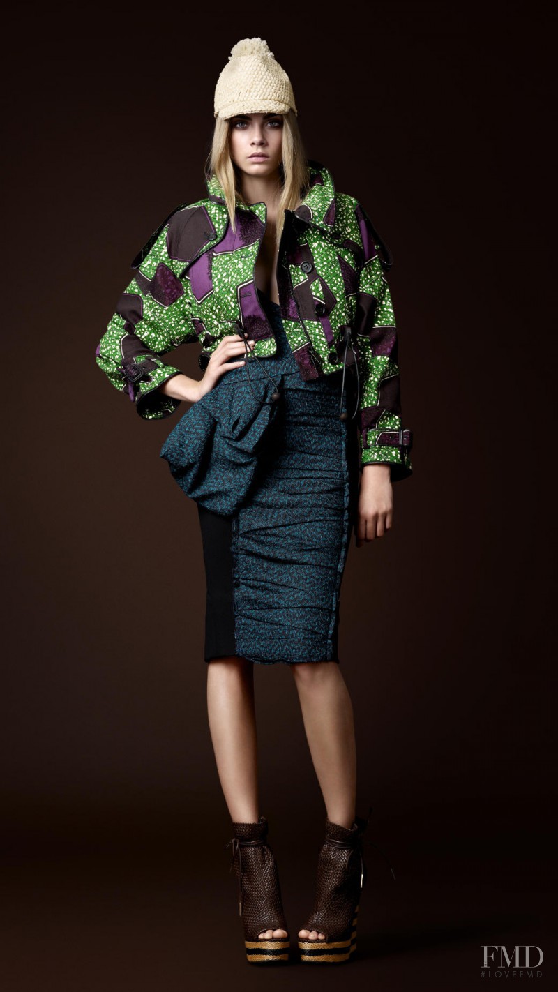 Cara Delevingne featured in  the Burberry Prorsum lookbook for Spring/Summer 2012