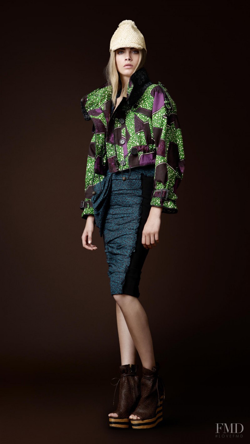 Cara Delevingne featured in  the Burberry Prorsum lookbook for Spring/Summer 2012