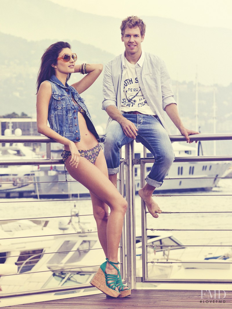 Teresa Moore featured in  the Pepe Jeans London advertisement for Spring/Summer 2012