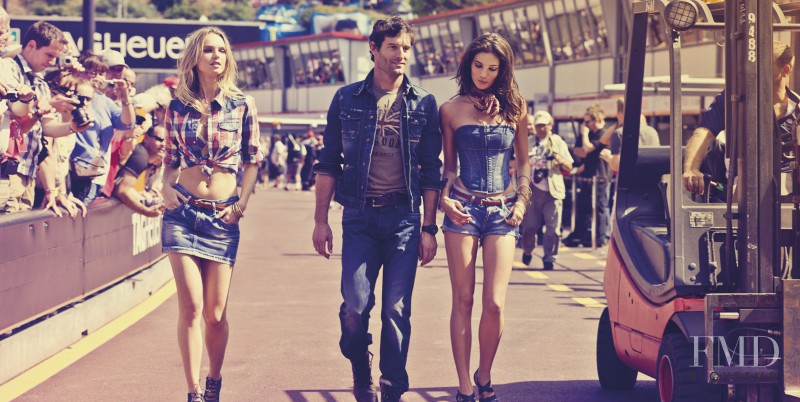 Teresa Moore featured in  the Pepe Jeans London advertisement for Spring/Summer 2012