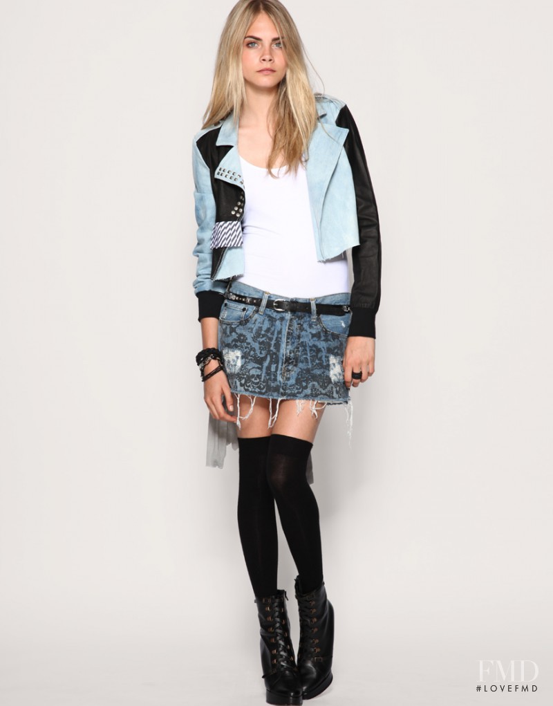 Cara Delevingne featured in  the ASOS lookbook for Fall 2010